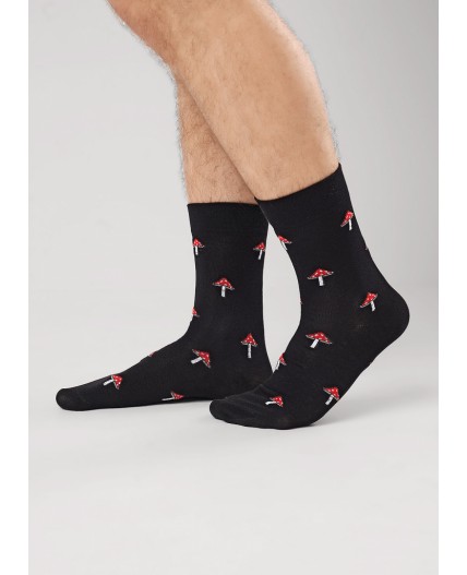 CLE Носки муж.К6573Л 23Ф хл+эл, чёрный