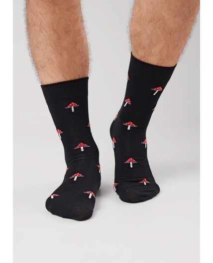 CLE Носки муж.К6573Л 23Ф хл+эл, чёрный