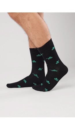 CLE Носки муж.К6575Л 23Ф хл+эл, чёрный