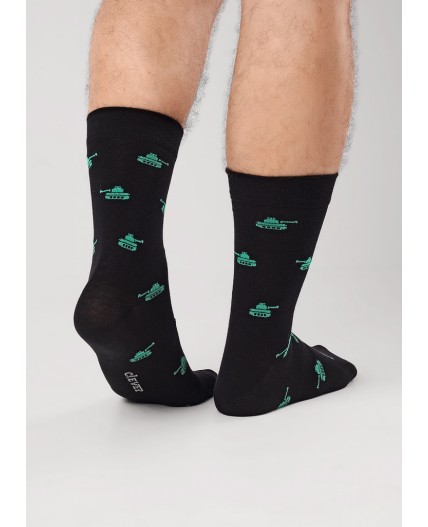 CLE Носки муж.К6575Л 23Ф хл+эл, чёрный