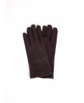 CLE Перчатки жен. GE03 сенс, т.коричневый