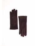 CLE Перчатки жен. GE03 сенс, т.коричневый