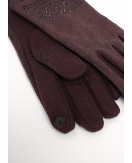 CLE Перчатки жен. GE03 сенс, т.коричневый