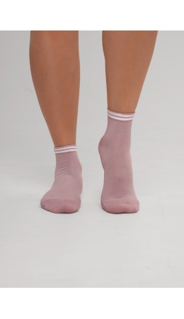 CLES Носки жен.L2004 market line сетка, т.розовый