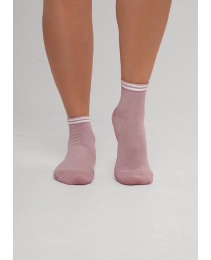 CLES Носки жен.L2004 market line сетка, т.розовый