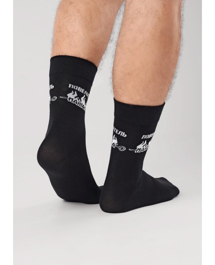 ЭЙС Носки муж.А932 23Ф хл+эл, чёрный