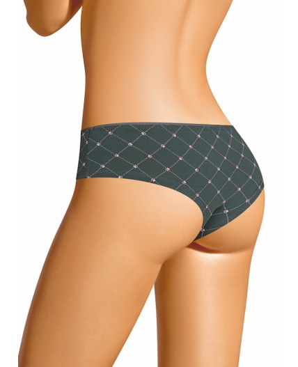 CLE BR1208/2 Трусы жен. Лапка, зелёный/св.розовый