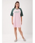 CLE LDR15-1208 Платье жен. Лапка, св.розовый/зелёный