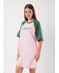 CLE LDR15-1208 Платье жен. Лапка, св.розовый/зелёный
