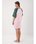 CLE LDR15-1208 Платье жен. Лапка, св.розовый/зелёный