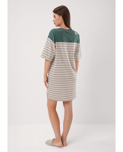 CLE LDR15-1208/1 Платье жен. Лапка, оливковый/св.розовый