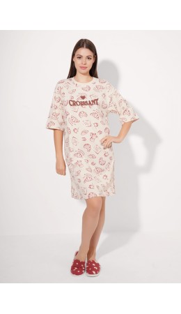 CLE LDR26-1211/1 Платье жен. Круассан, св.бежевый/терракотовый