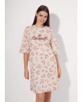 CLE LDR26-1211/1 Платье жен. Круассан, св.бежевый/терракотовый