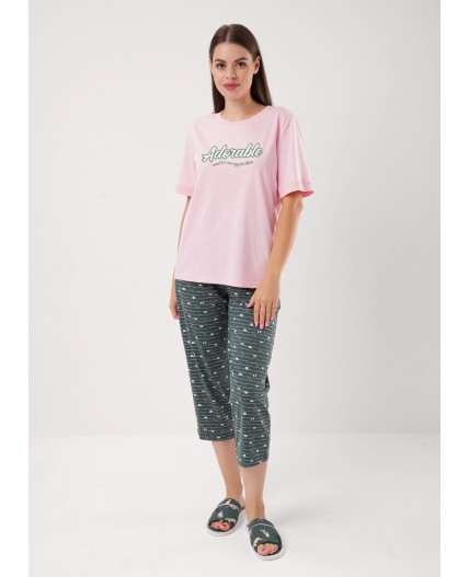 CLE LP15-1208/4 Набор одежды жен. Лапка, св.розовый/зелёный