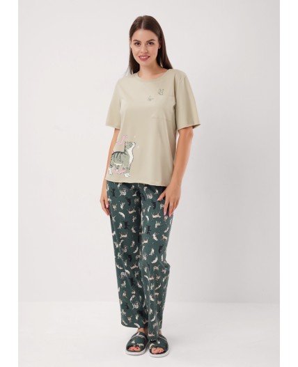 CLE LP15-1208/5 Набор одежды жен. Лапка, оливковый/зелёный