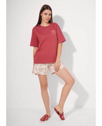 CLE LP26-1211 Набор одежды жен. Круассан, терракотовый/св.бежевый