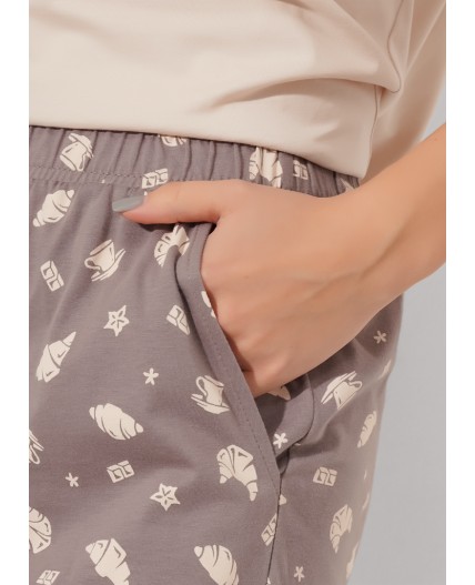 CLE LP26-1211/1 Набор одежды жен. Круассан, св.бежевый/кофейный