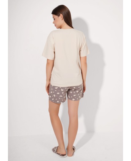 CLE LP26-1211/1 Набор одежды жен. Круассан, св.бежевый/кофейный