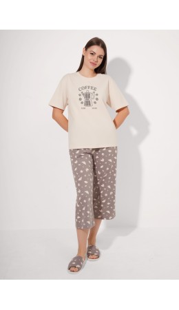 CLE LP26-1211/2 Набор одежды жен. Круассан, св.бежевый/кофейный