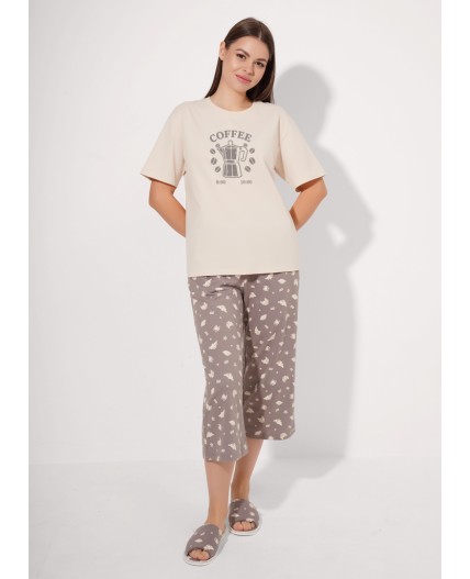 CLE LP26-1211/2 Набор одежды жен. Круассан, св.бежевый/кофейный