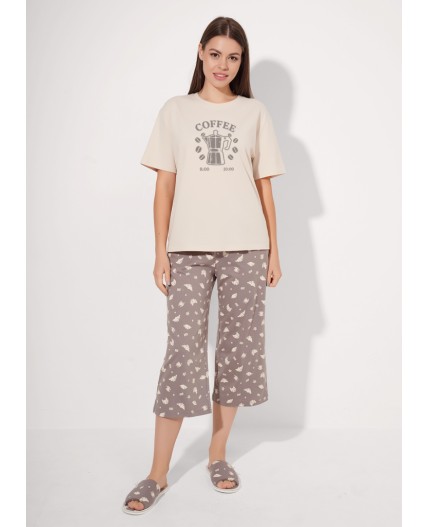 CLE LP26-1211/2 Набор одежды жен. Круассан, св.бежевый/кофейный