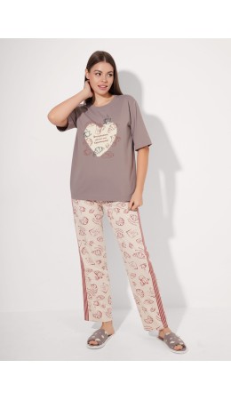 CLE LP26-1211/4 Набор одежды жен. Круассан, кофейный/св.бежевый