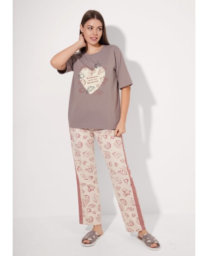 CLE LP26-1211/4 Набор одежды жен. Круассан, кофейный/св.бежевый