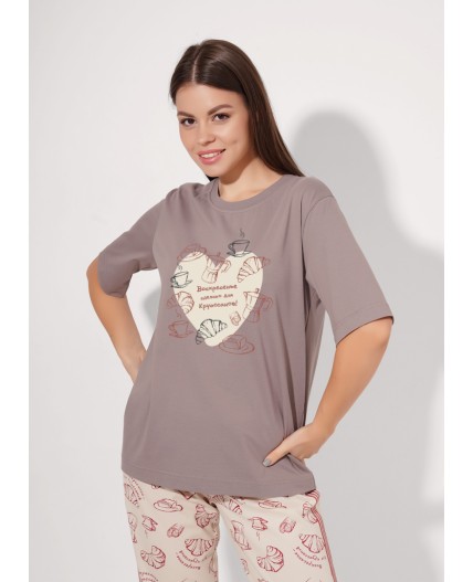 CLE LP26-1211/4 Набор одежды жен. Круассан, кофейный/св.бежевый