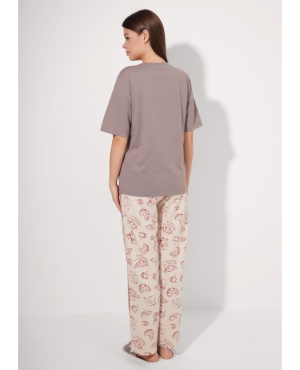 CLE LP26-1211/4 Набор одежды жен. Круассан, кофейный/св.бежевый