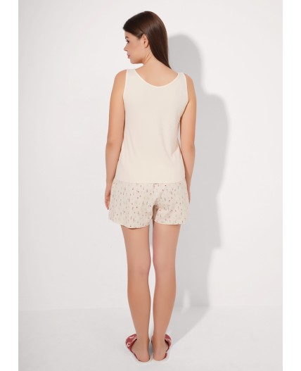 CLE LSET26-1211 Набор одежды жен. Круассан, св.бежевый/св.зелёный