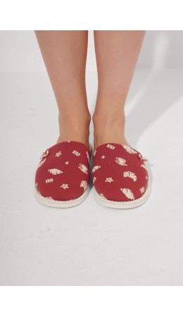 CLE SW26-1211C Пантолеты жен. домаш. Круассан, терракотовый/св.бежевый