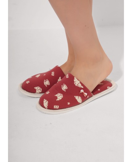 CLE SW26-1211C Пантолеты жен. домаш. Круассан, терракотовый/св.бежевый