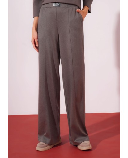 CLE Брюки жен. 267099/196д, кофейный/т.серый
