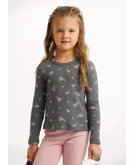 CLE Джемпер дев. 867267шлн, т.серый/св.зелёный