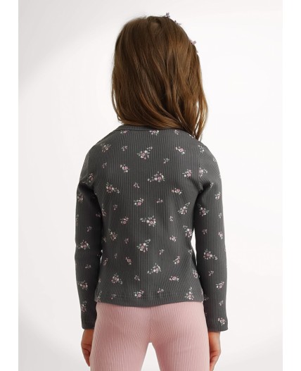 CLE Джемпер дев. 867267шлн, т.серый/св.зелёный