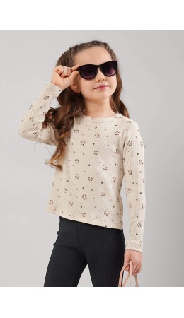 CLE Джемпер дев. 867267шлн, бежевый/зелёный