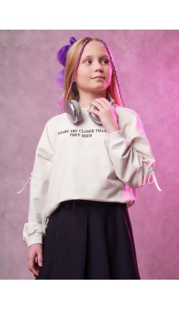 CLE Джемпер дев. 867292/11у_п, молочный