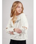 CLE Джемпер дев. 867292/11у_п, молочный