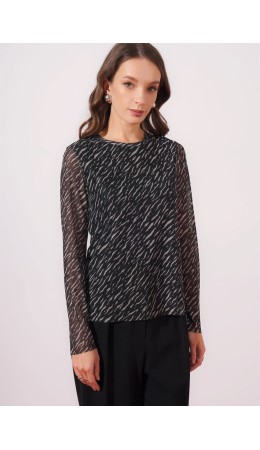 CLE Джемпер жен. 267083/196емн, чёрный/св.бежевый