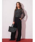 CLE Джемпер жен. 267083/196емн, чёрный/св.бежевый