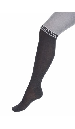 CLE Колготки дет.КД1303 92-110 дев хл+эл, св.серый/т.серый