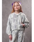 CLE Куртка дев. 867306/11ун, св.серый/серый