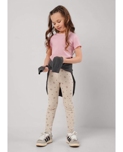 CLE Лосины дев. 866892шлн, бежевый/зелёный