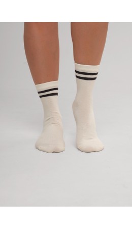 CLE Носки жен.Д2016 fashion база хл+эл, молочный