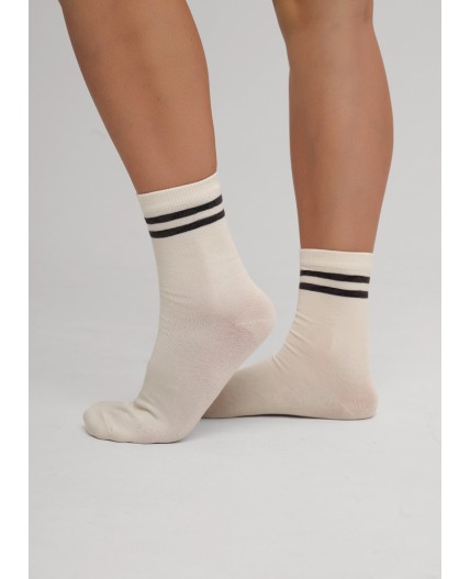 CLE Носки жен.Д2016 fashion база хл+эл, молочный