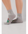 CLE Носки жен.Д2558 НГ хл+эл, меланж серый