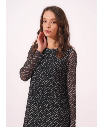 CLE Платье жен. 267082/196емн, чёрный/св.бежевый