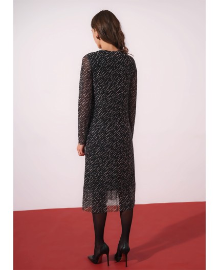 CLE Платье жен. 267082/196емн, чёрный/св.бежевый