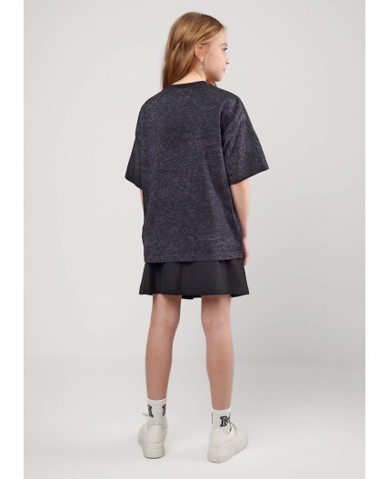 CLE Футболка дев. 866885/11кдн_п, т.серый/чёрный