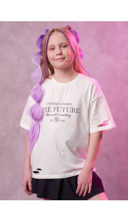 CLE Футболка дев. 866890/11г_п, молочный